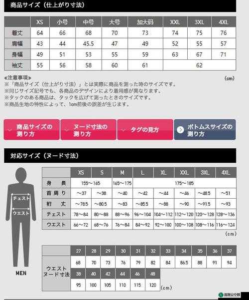 日本尺码与亚洲尺码区别：差异解析